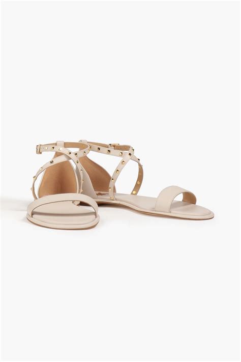 michael kors flat leather studded sandal y vico cuoio|Astrid Studded Leather Flat Sandal .